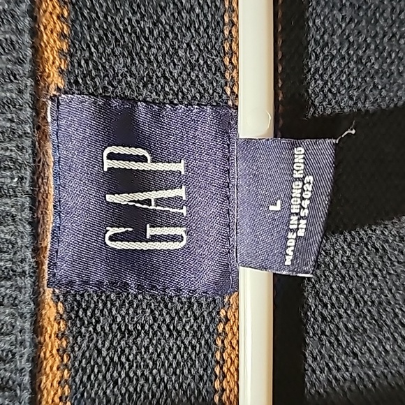 Gap Large Navy Striped Pullover Sweater - Picture 2 of 4